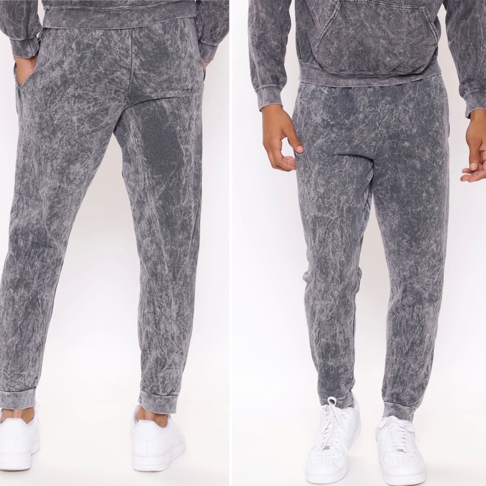 Stone Wash Gray Men’s Joggers